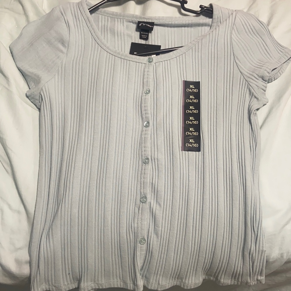 I have never wore it before. And the color is light blue/gray